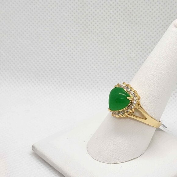 NEW  Heart Shape Jade Ring added new sizes - Picture 4 of 5